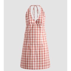 Plaid Halter Dress